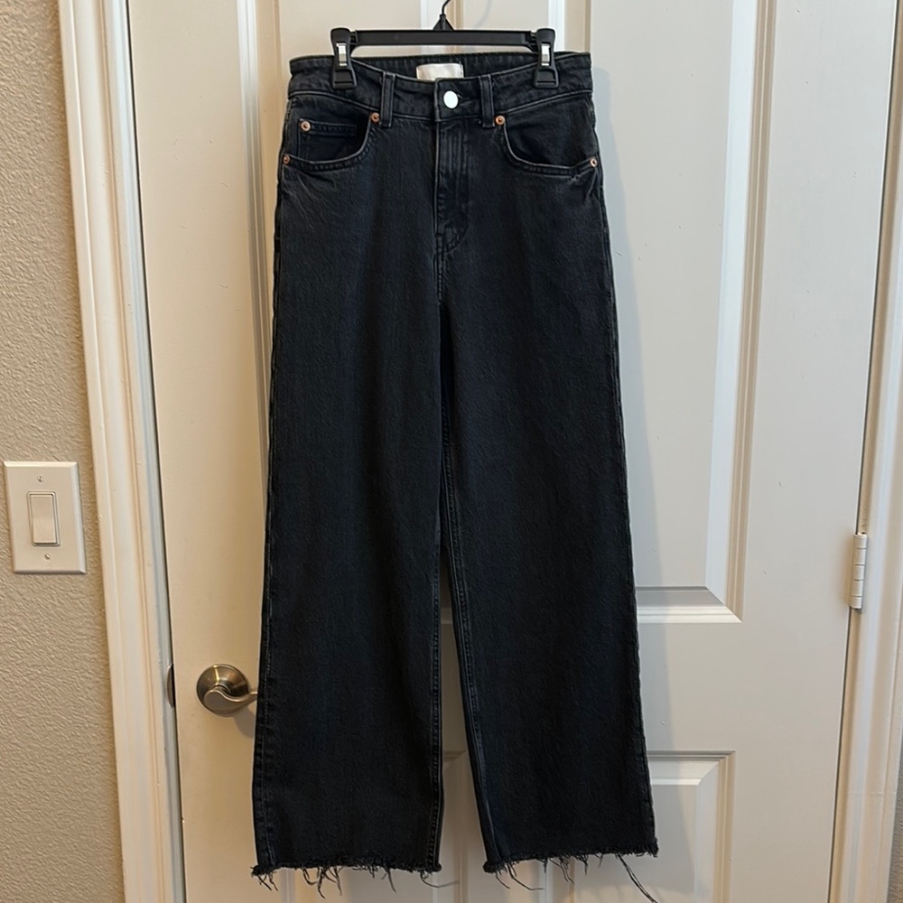 H&M Women's Wide Leg Black Jeans
